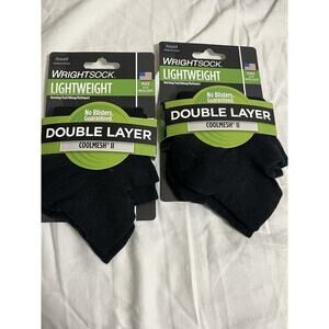 X2 Wrightsock Black Coolmesh II Low One Socks Mens Size S L62930